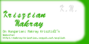 krisztian makray business card